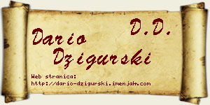 Dario Džigurski vizit kartica